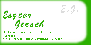 eszter gersch business card